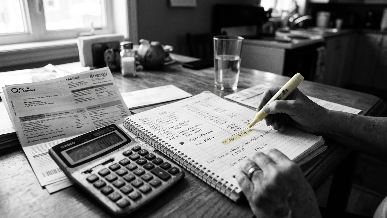 Calculatrice et factures pour calculer une augmentation de loyer au Quebec