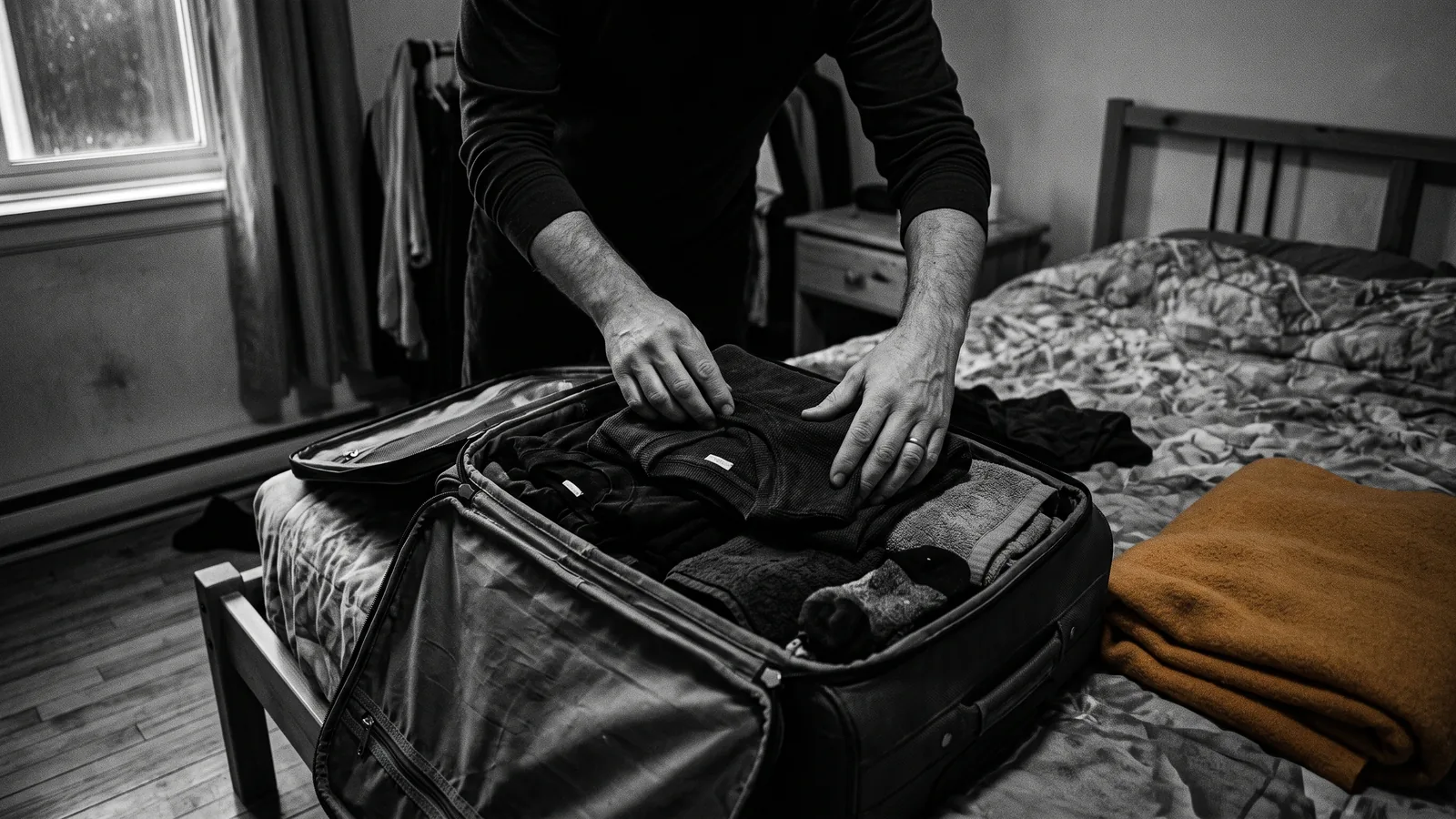 Tenant packing a suitcase, pushed toward a disguised eviction