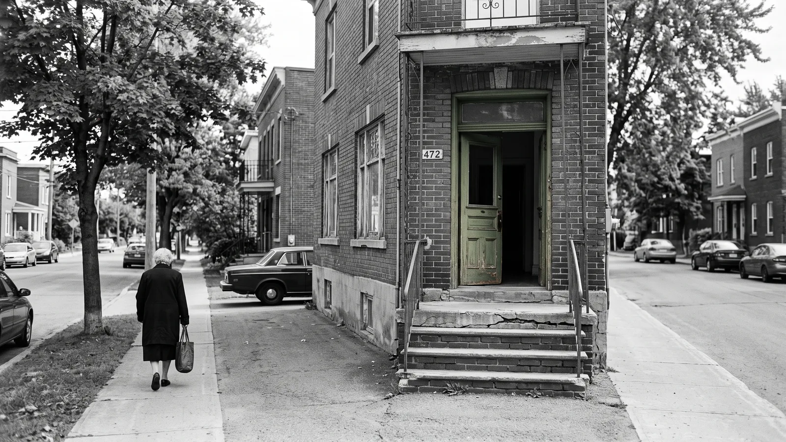 Red-brick apartment building on a Sherbrooke street illustrating a disguised eviction on rue Malouin