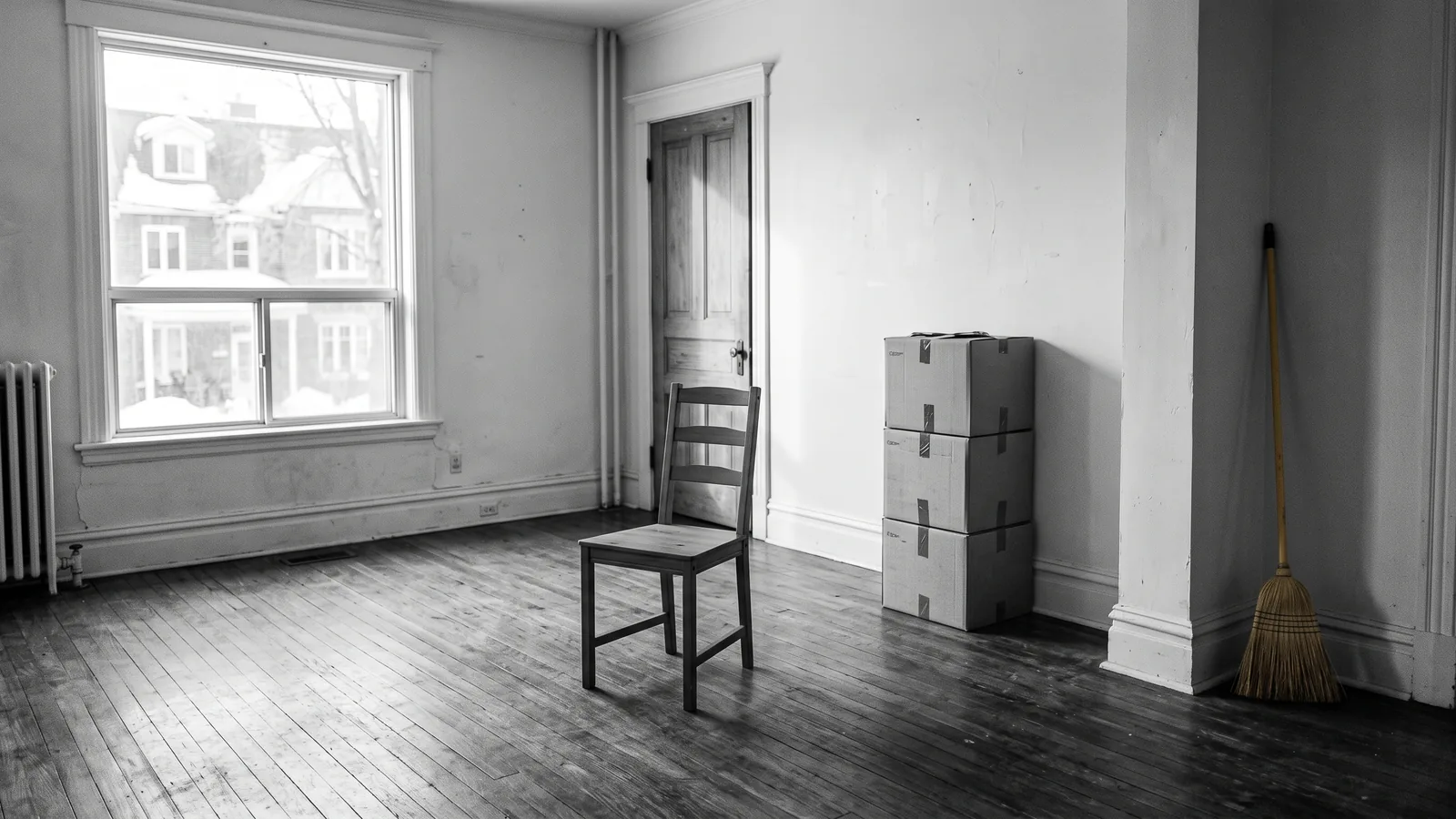 Emptied unit amid the wave of repossessions in Sherbrooke