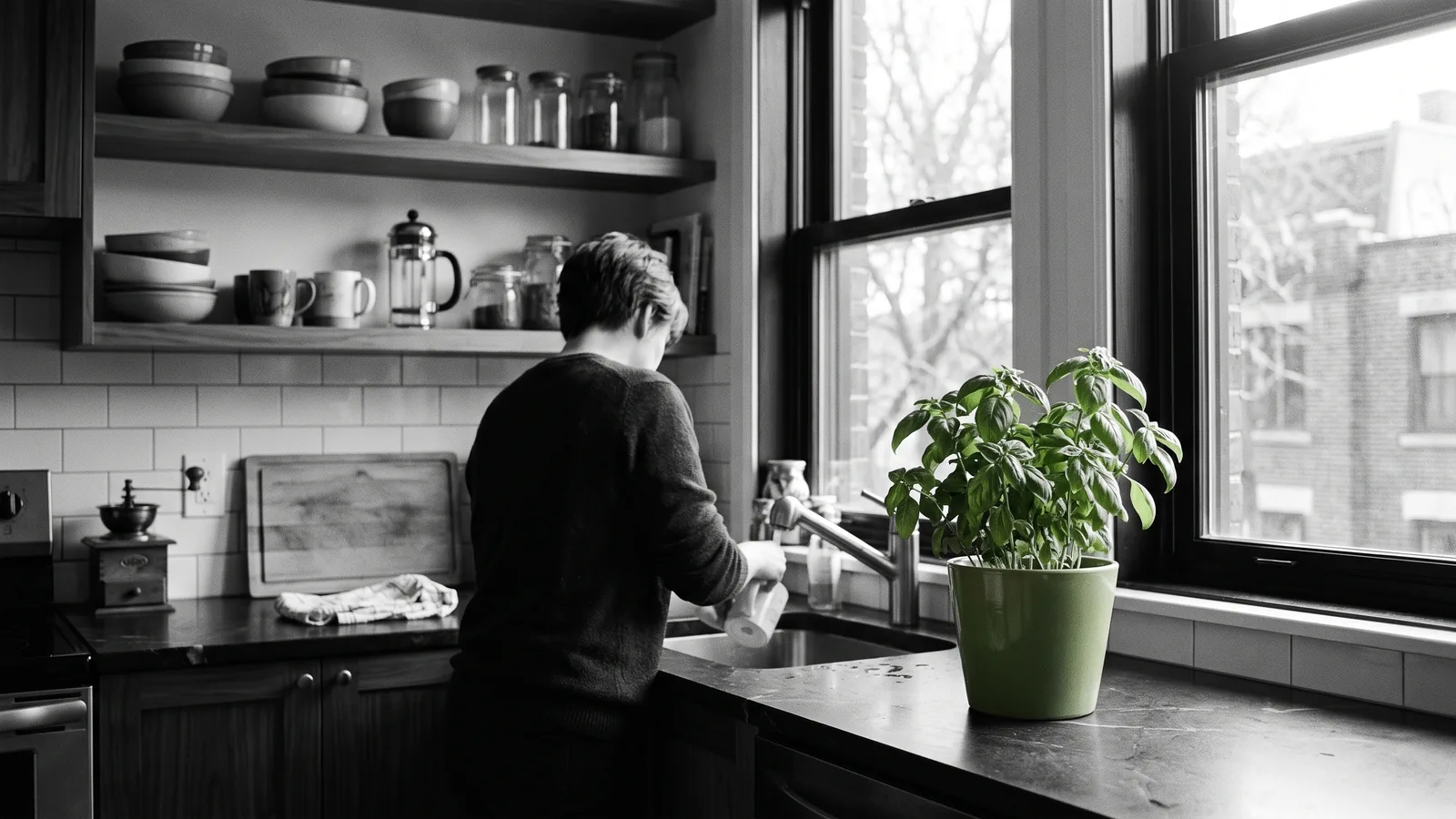 Cuisine chaleureuse d'un plex montrealais renove, valeur locative recuperee a Montreal
